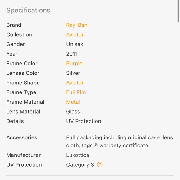 Ray-Ban
RB3025 Aviator Large Metal 073/3E Unisex sunglasses - Picture 7 of 7